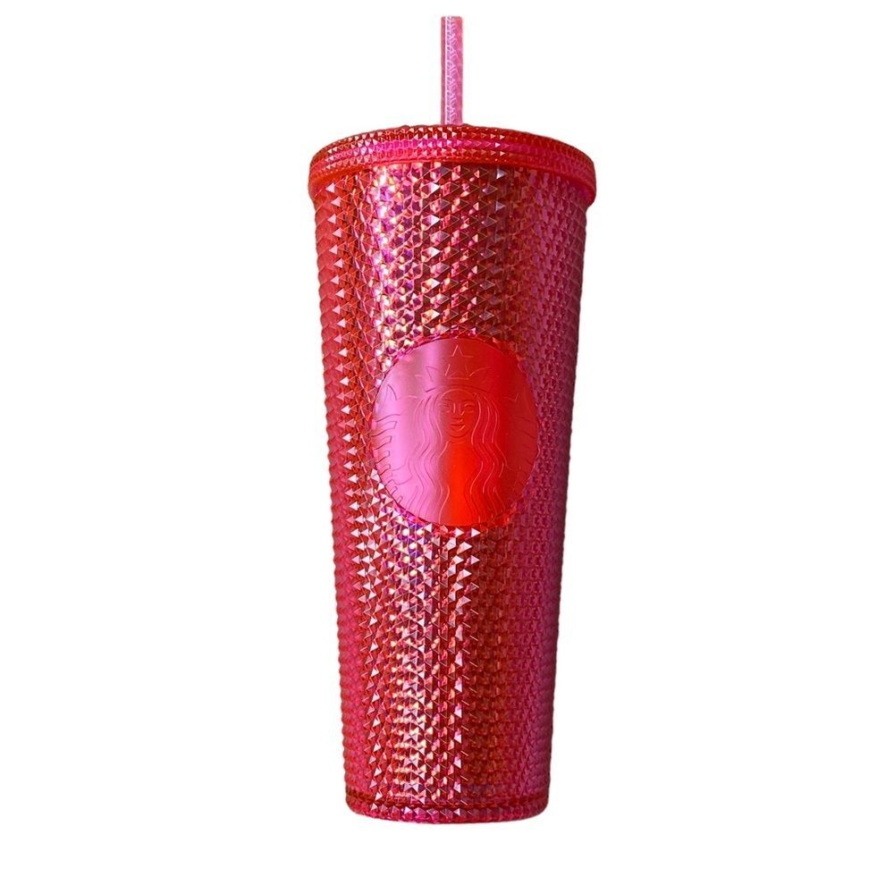 NWT Starbucks Rare Hot Pink Studded Tumbler